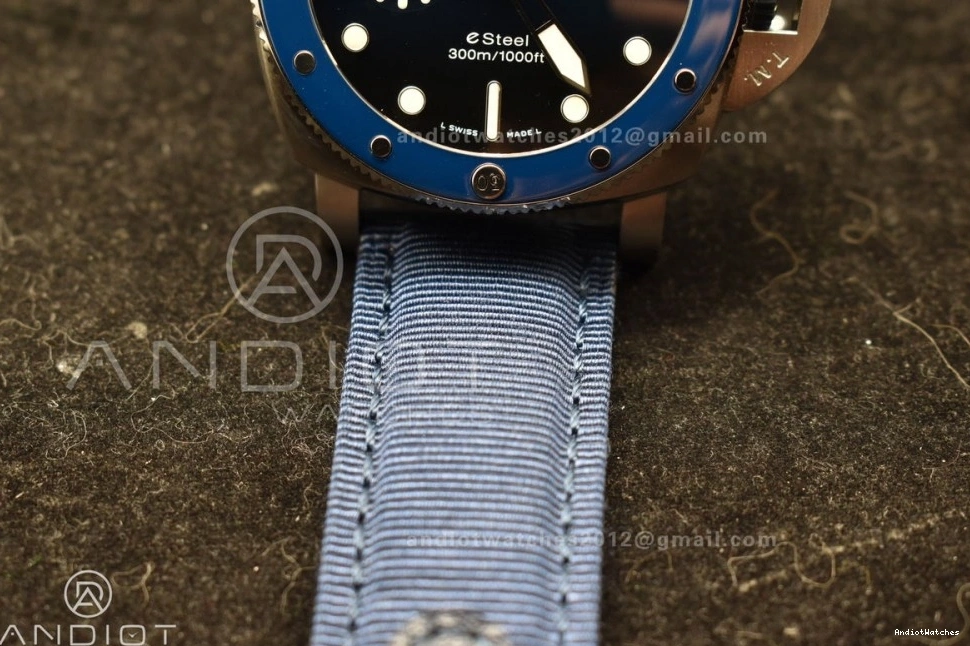 P Edition Dial 1:1 Best Strap PAM1289 Blue 994 Nylon Supportive VSF on Blue 0921